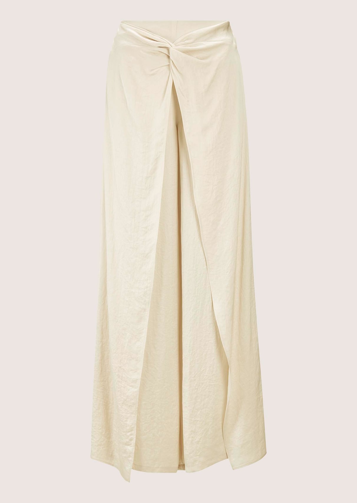 Weite Stoffhose mit Überwurf