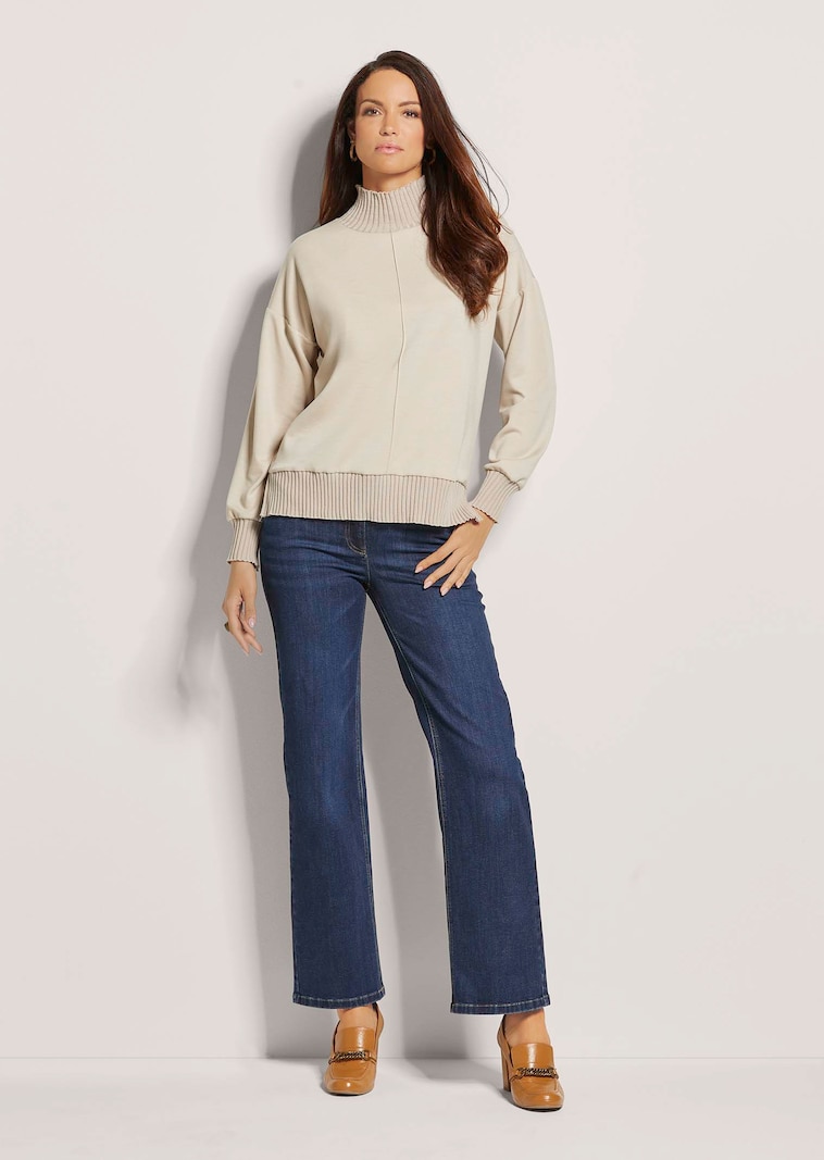 Sweatshirt mit Rippenabschlüssen