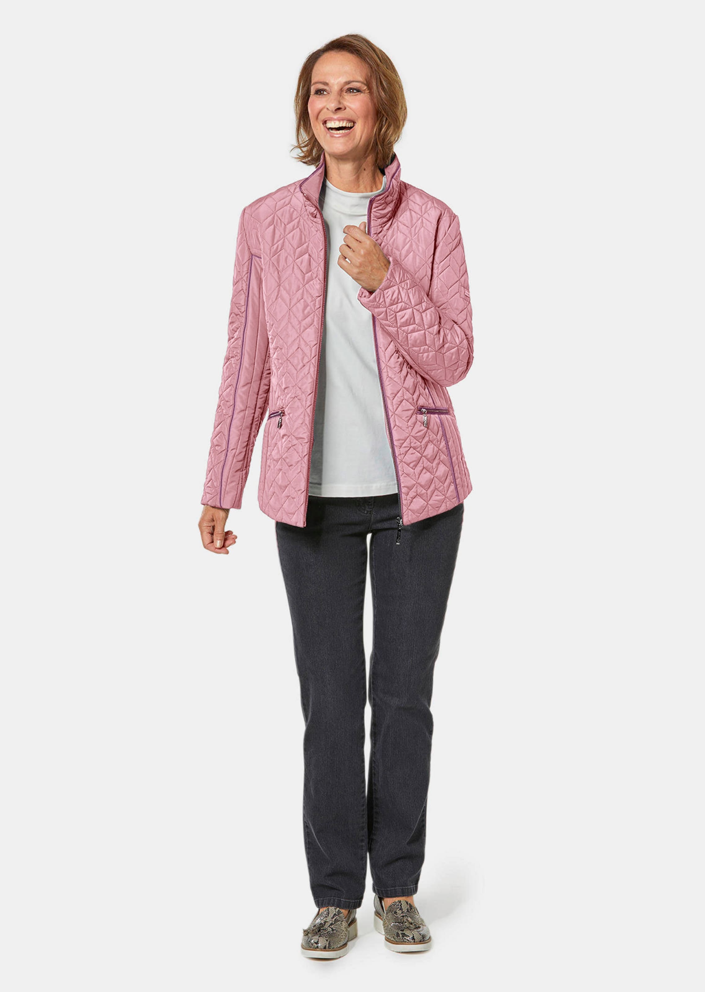 Veste matelassée légèrement ouatinée - vieux rosé / bois de rose - Gr. 56 de Goldner Fashion