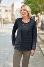 Pullover in Twinsetoptik mit feinem Ajour thumbnail 1