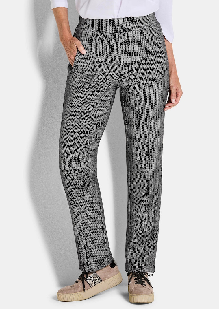 Pantalon CARLA avec motif à chevrons
