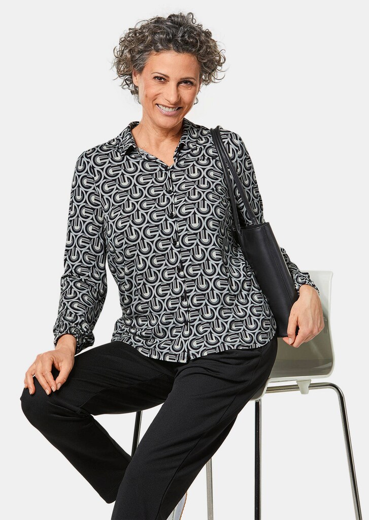 Expressieve jersey blouse met stretch 3