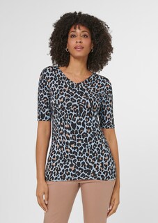 T-shirt with 1/2-length sleeves in a leopard print thumbnail 1