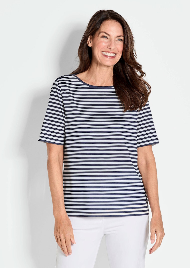 T-shirt à rayures en jersey de viscose