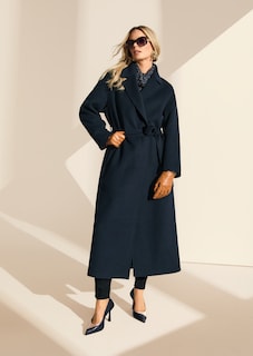 Manteau long en laine avec ceinture à nouer thumbnail 7