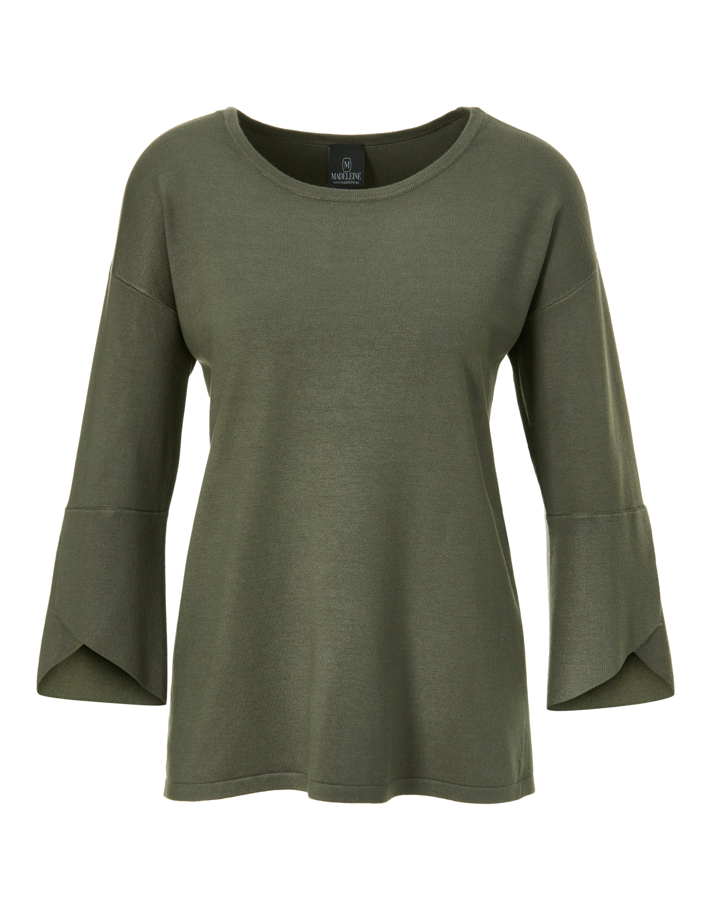 Lässiger Rundhals-Pullover mit 3/4-Ärmeln