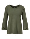 Lässiger Rundhals-Pullover mit 3/4-Ärmeln thumbnail 1