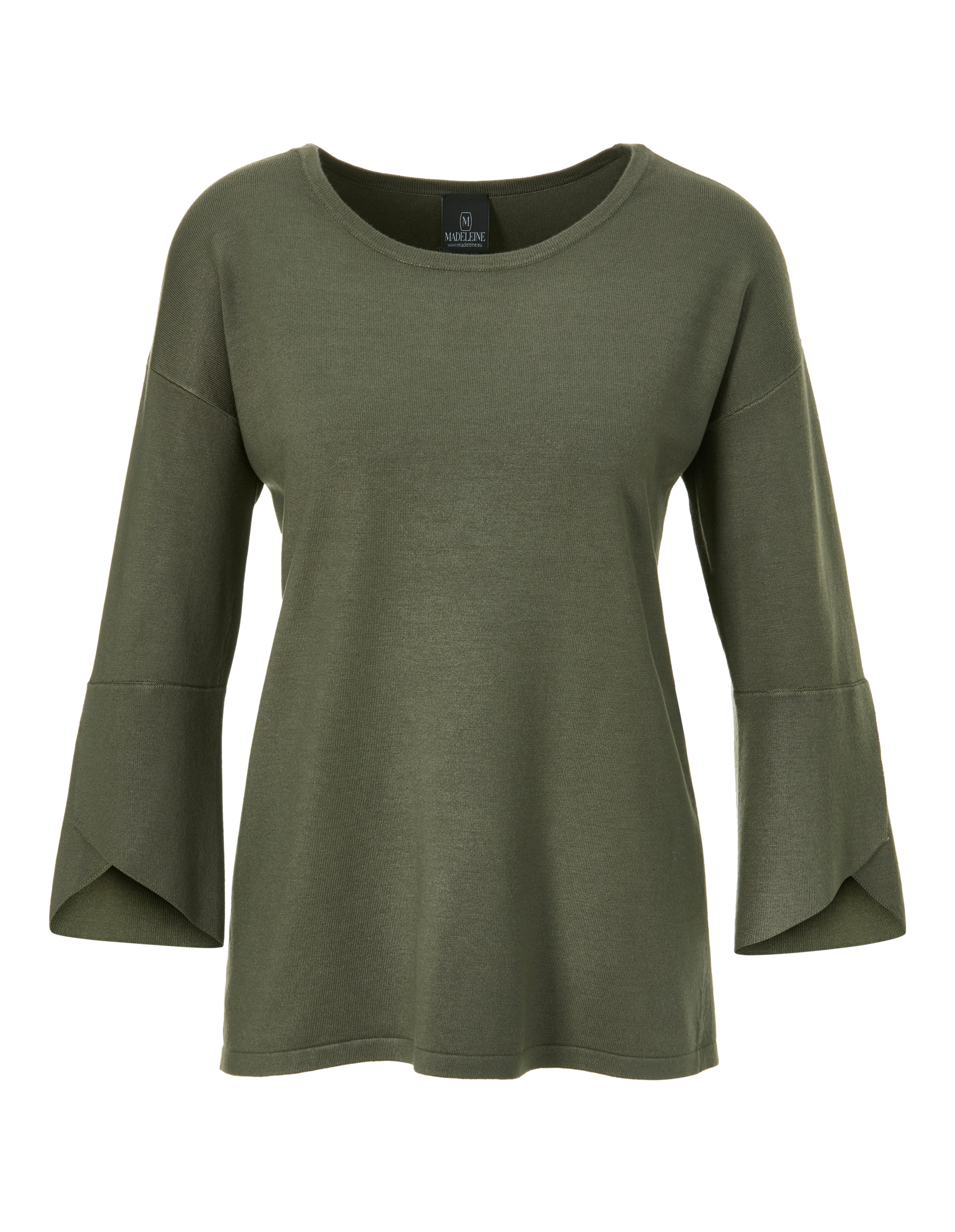 Lässiger Rundhals-Pullover mit 3/4-Ärmeln