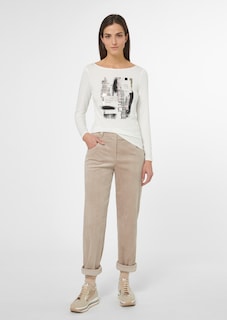 Corduroy broek met elastische band thumbnail 2