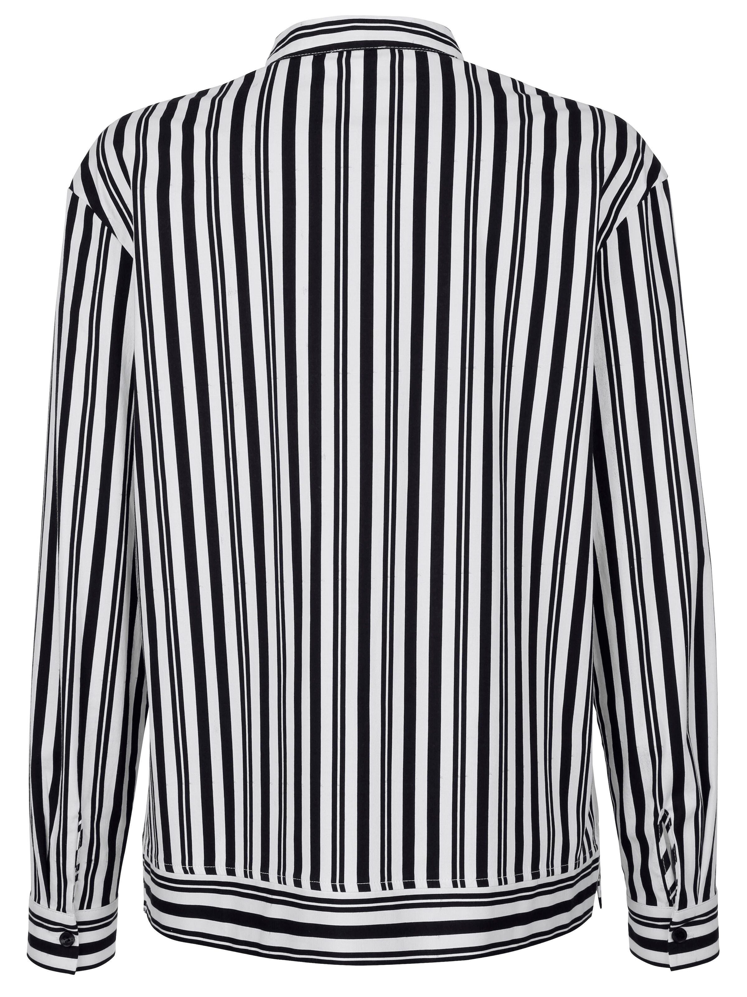 Streifenbluse mit Knopfleiste