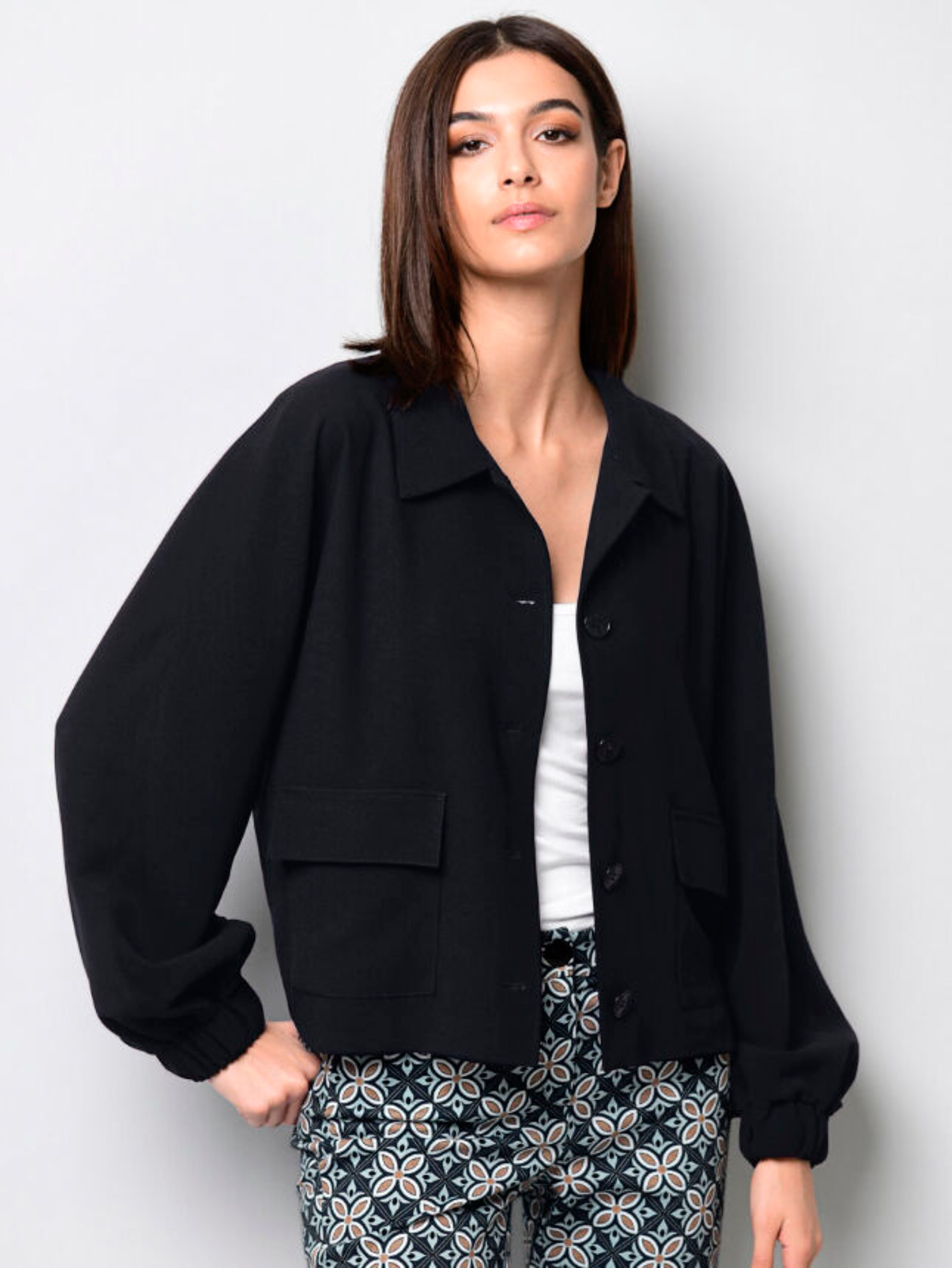 Blouson mit Hemdkragen