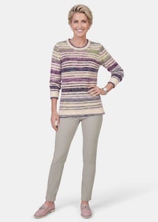 Strickpullover mit Multicolor-Streifen thumbnail 2