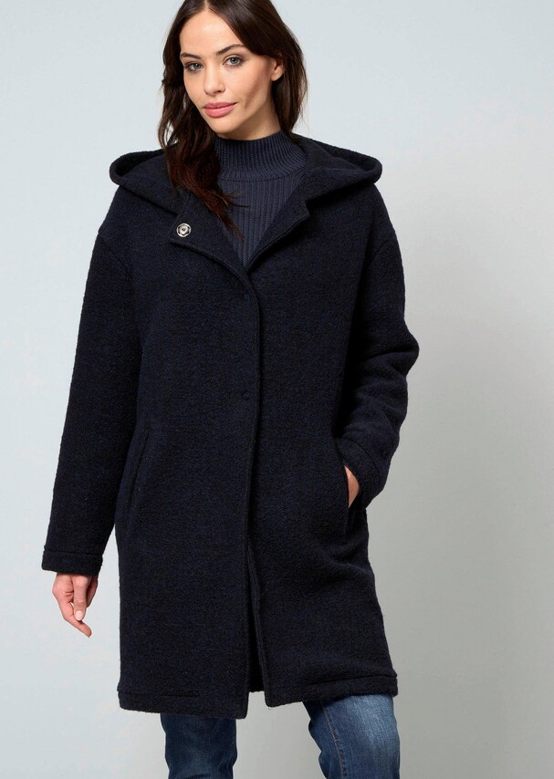 Kochwolljacke mit Kapuze