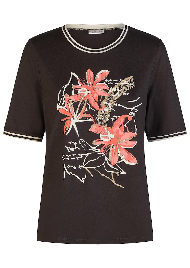 Viscose shirt met motief voor