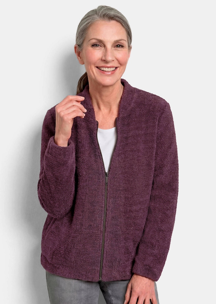 Blouson aus Federgarn mit dezentem Glanz