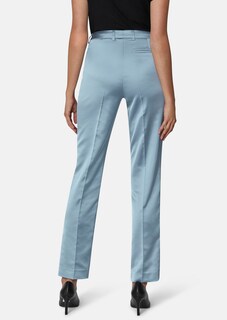 Satin trousers with front hem slits thumbnail 3