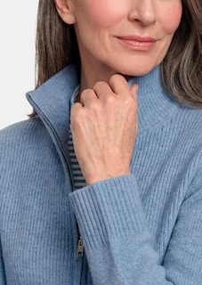 Strickjacke in Rippenstruktur mit Reißverschluss thumbnail 4