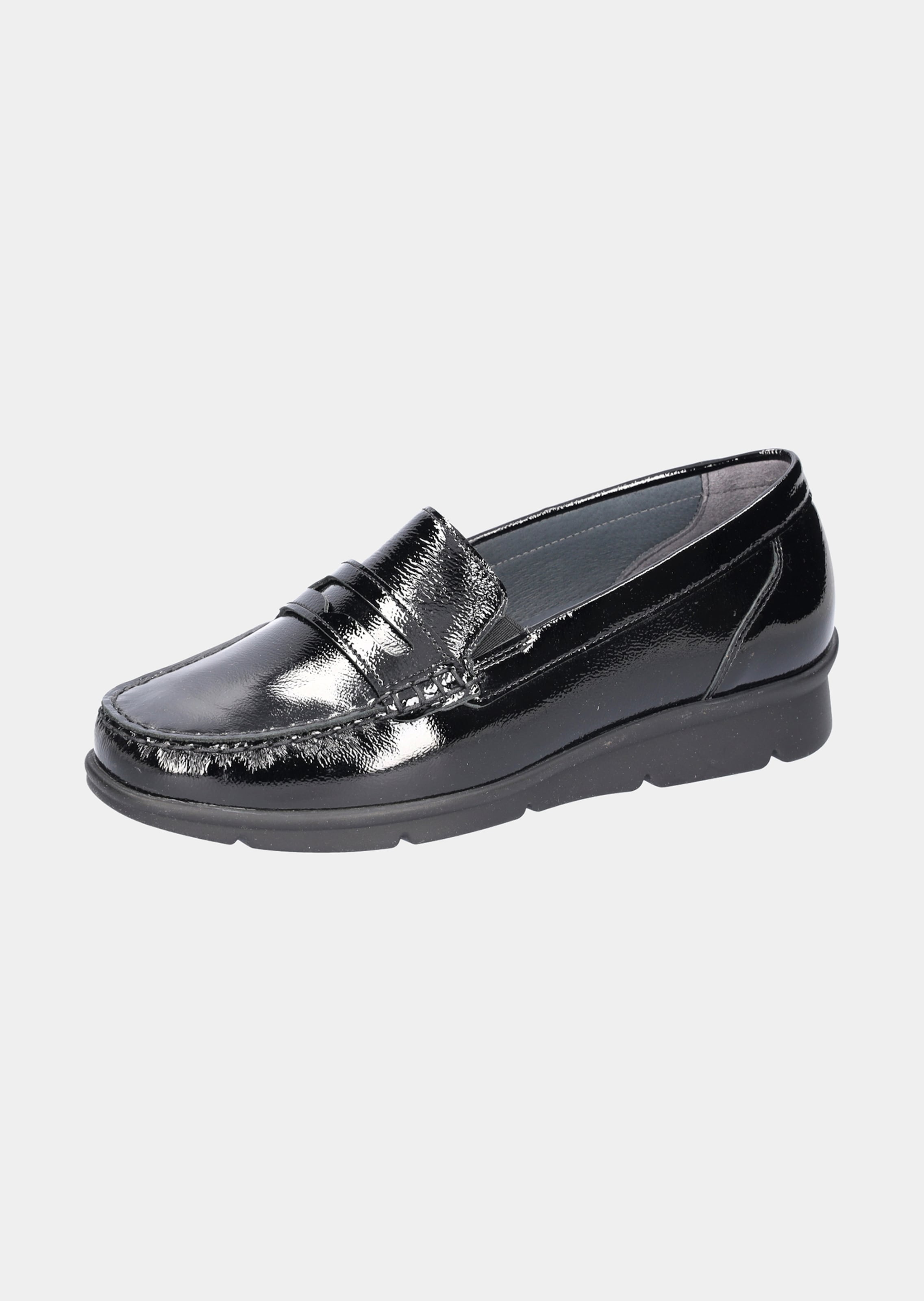 Mocassins brillants avec barrette décorative