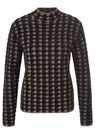 Stand-up collar jumper with jacquard pattern thumbnail 6