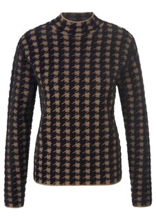 Stand-up collar jumper with jacquard pattern thumbnail 6