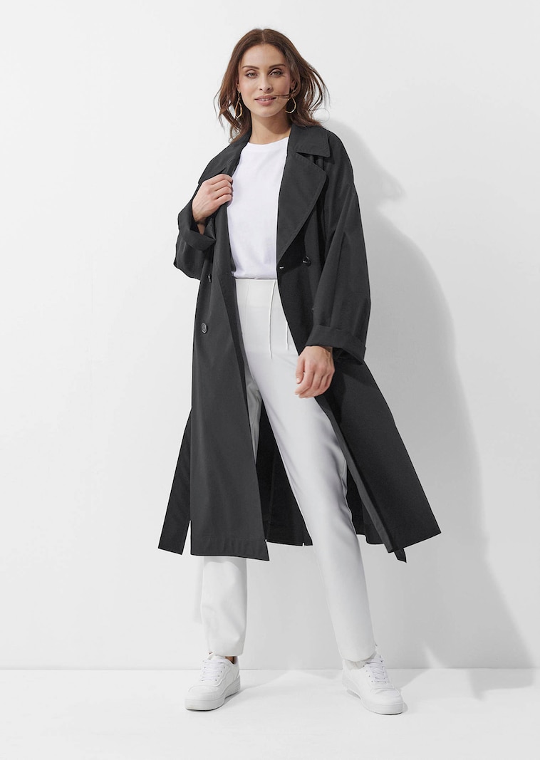 Kunstleder Trenchcoat Mantel Von Reserved Trenchcoat In Schwarz