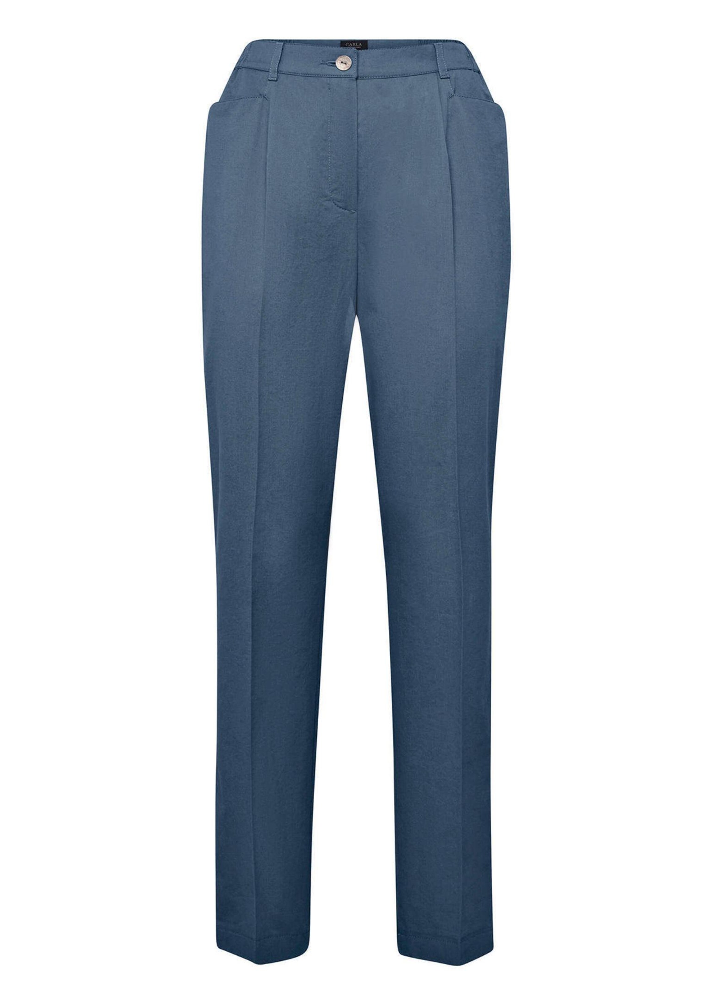 Pantalon CARLA en coton Pima - bleu - Gr. 56 de Goldner Fashion
