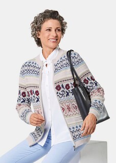 Liebenswerte Strickjacke mit Ajourmuster thumbnail 3