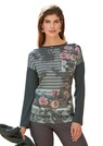 Elégante blouse imprimée en confortable mélange de matières thumbnail 1