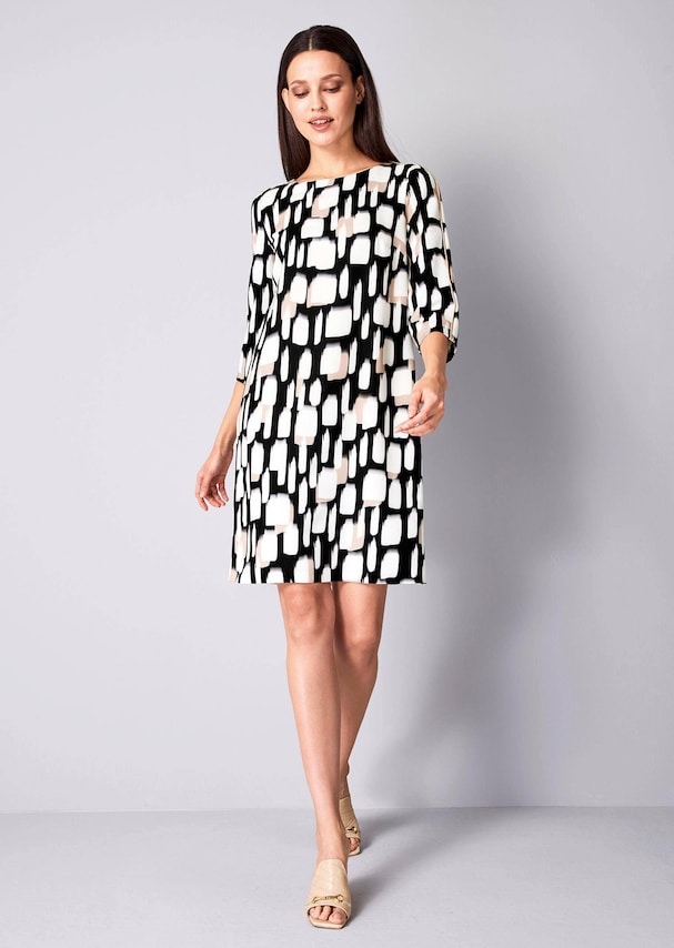 Etuikleid mit Paspelierungen aus elastischer Webware 3