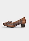 Pumps van leer met reptielmotief thumbnail 4