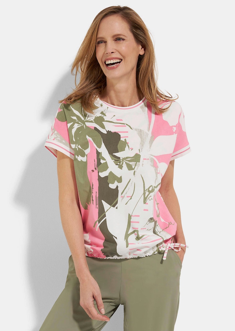 Sommershirt mit Tunnelzug am Saum