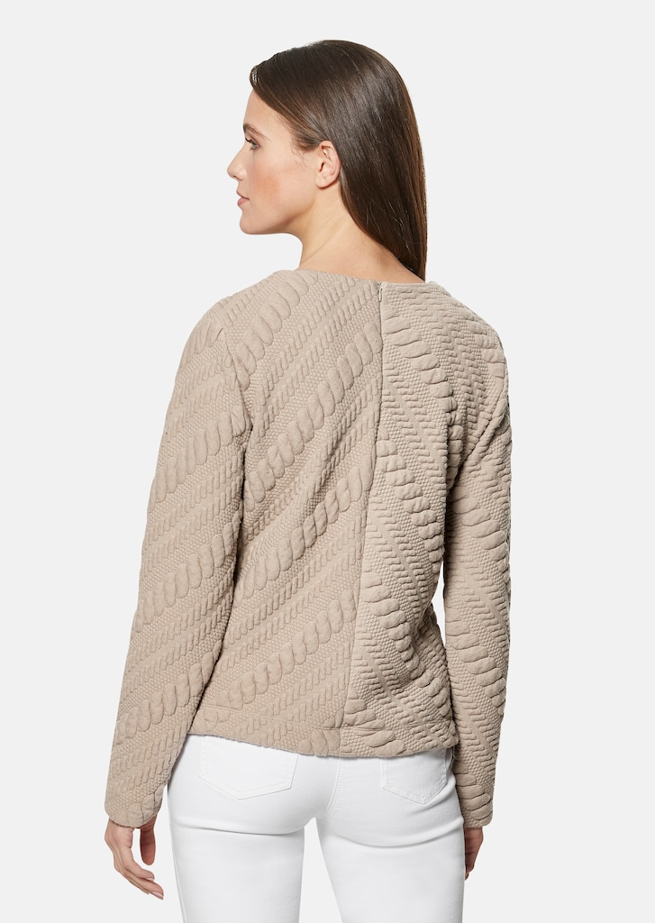 Sweatshirt in elegant jersey with diagonal texture 2