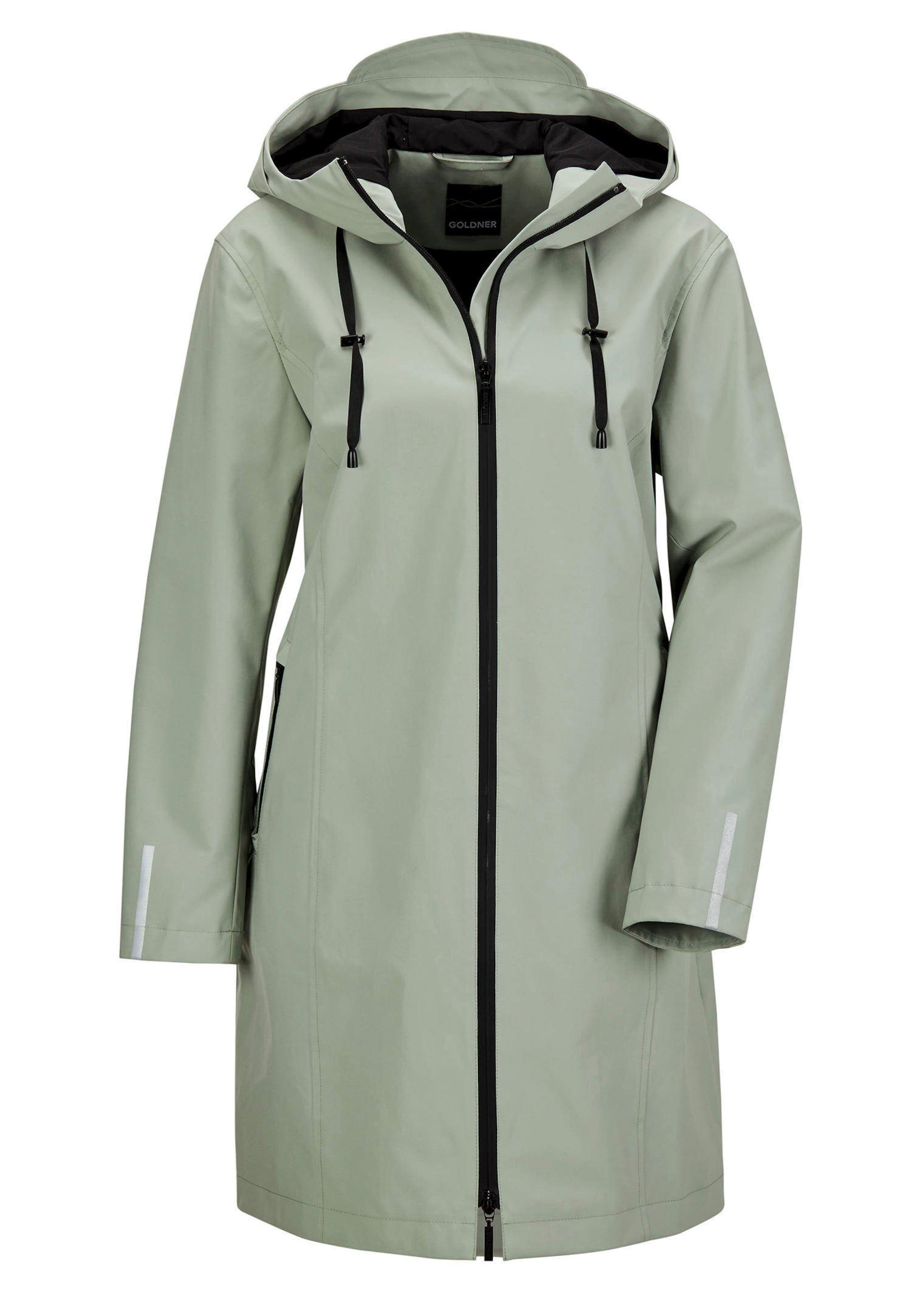 Waterdichte, functionele jas met reflectoren