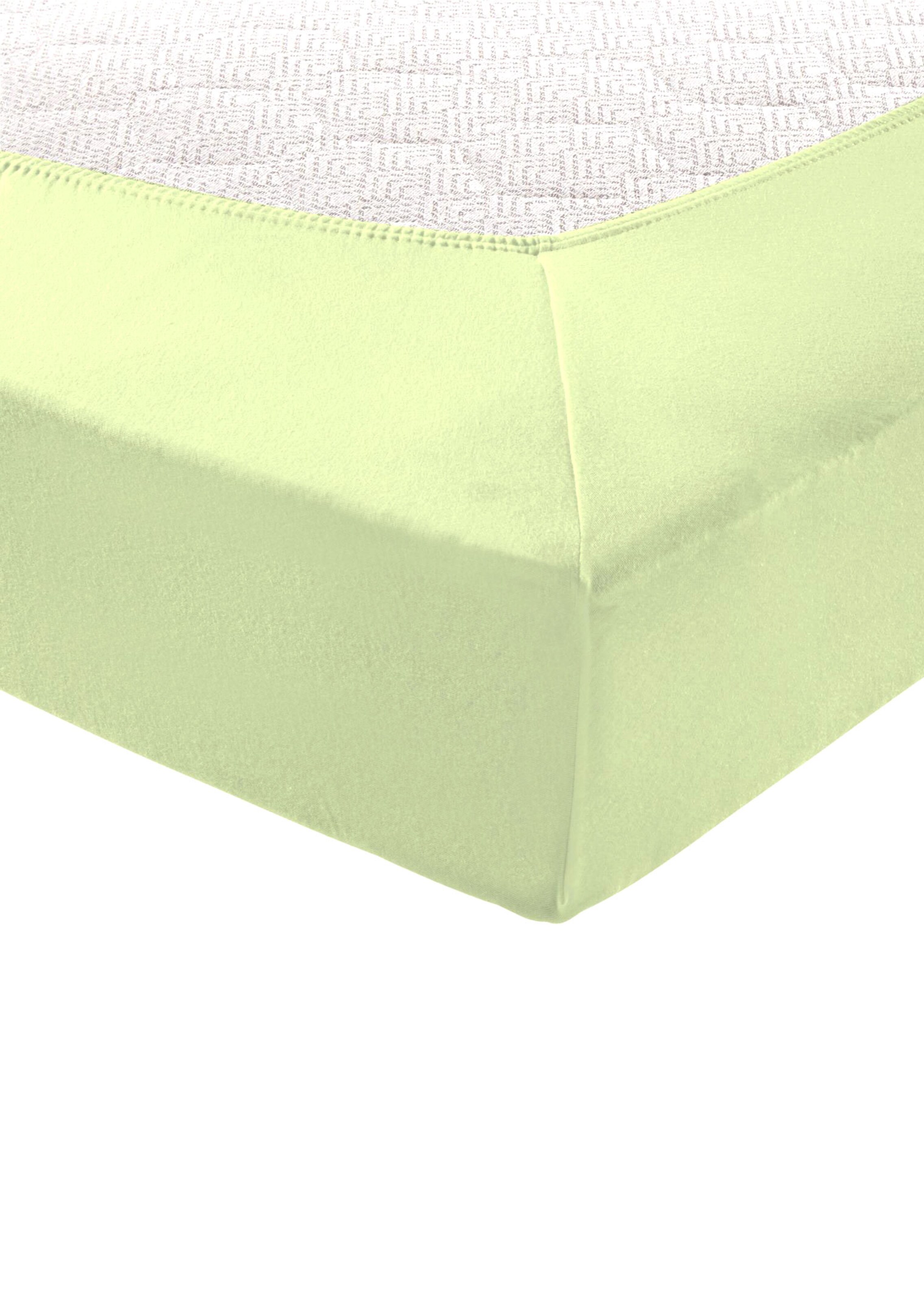 Drap-housse en jersey - sauge - Gr. 180-200 x 200 cm de Goldner Fashion