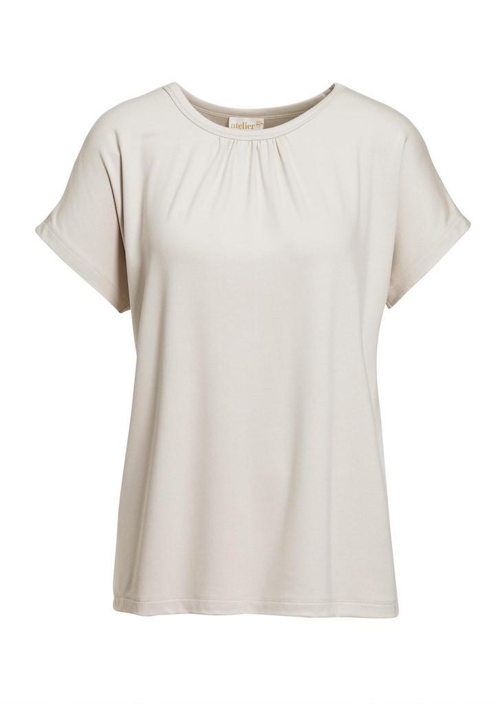 Bequemes Rundhalsshirt aus glänzender Qualität