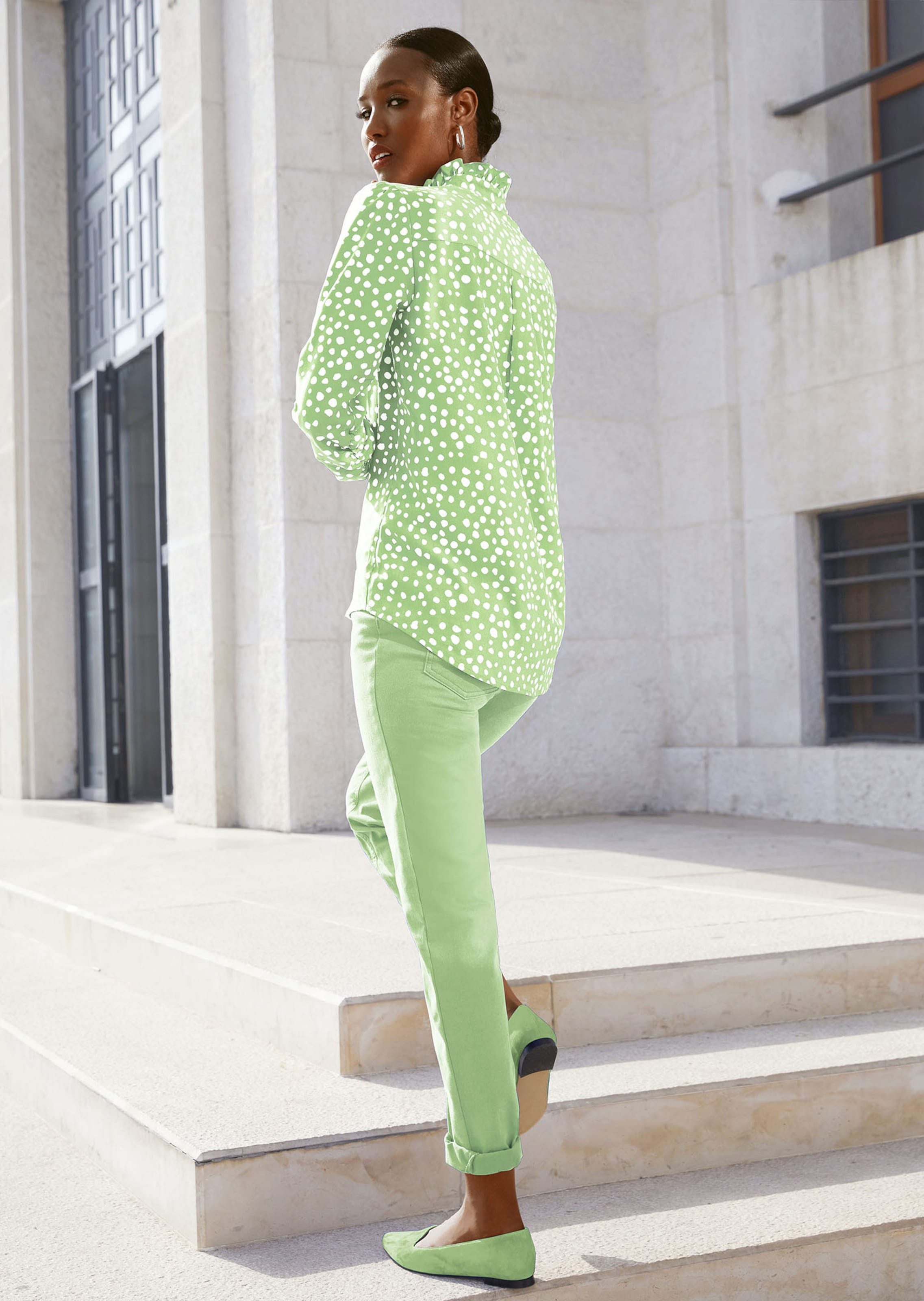 Highwaist-Jeans aus Power-Stretch