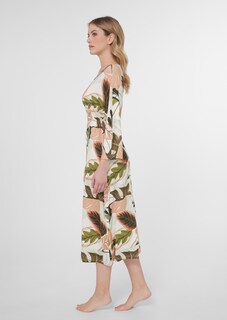 Nachtkleid mit Blätterprint und Raff-Effekt thumbnail 4