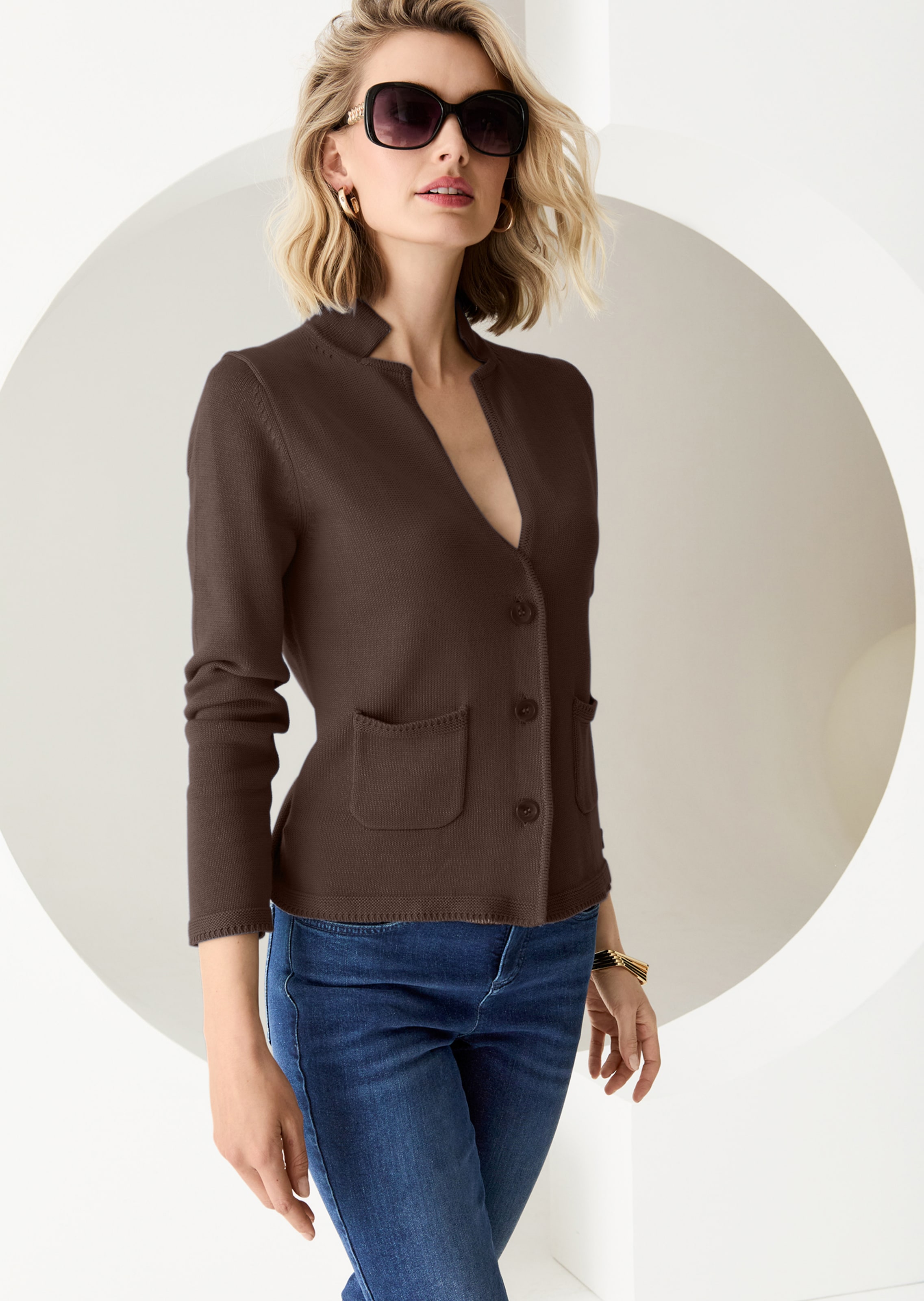 Tricot blazer. Puur katoen