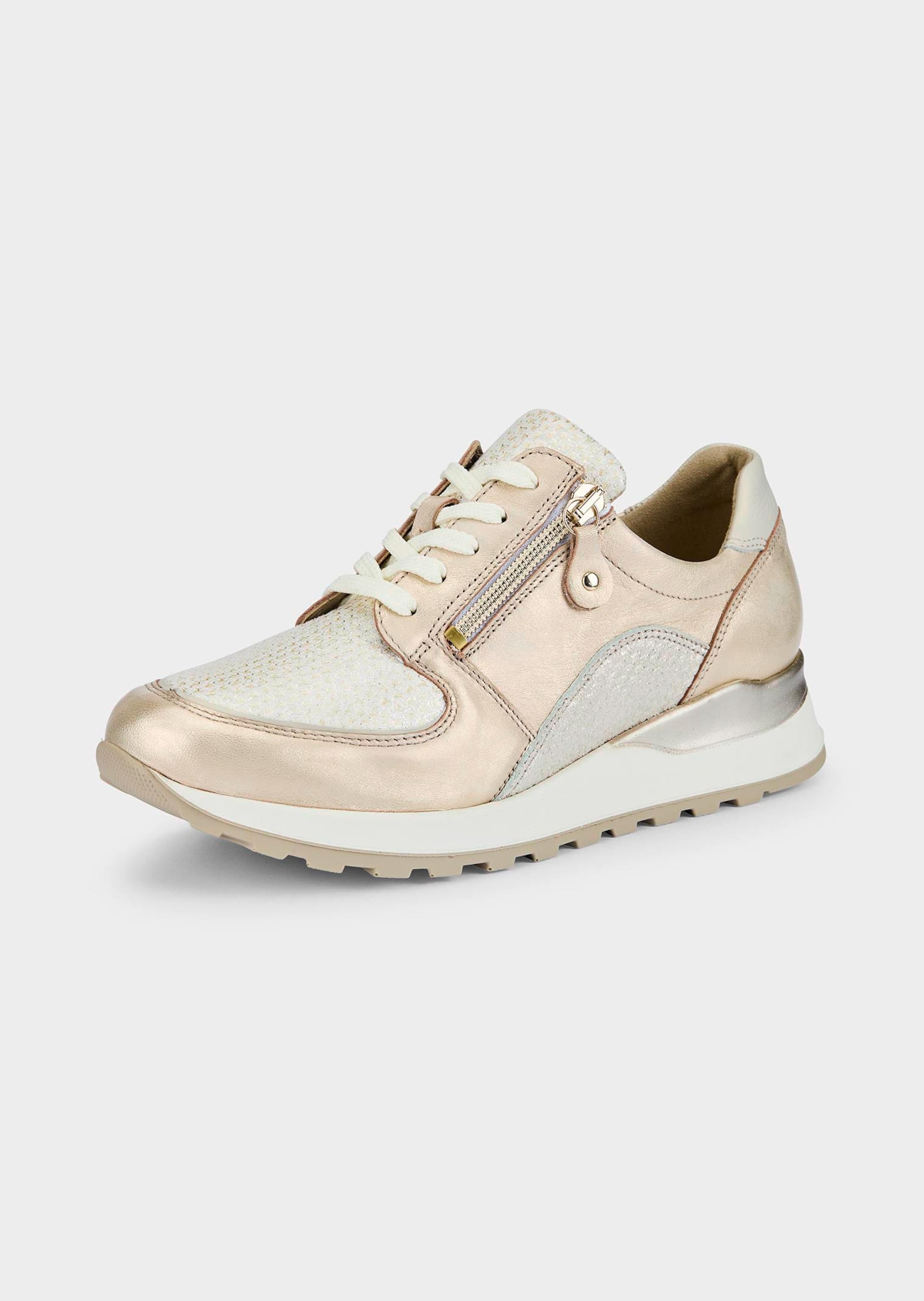 Hallux-Sneaker in Leder-Textil-Mix