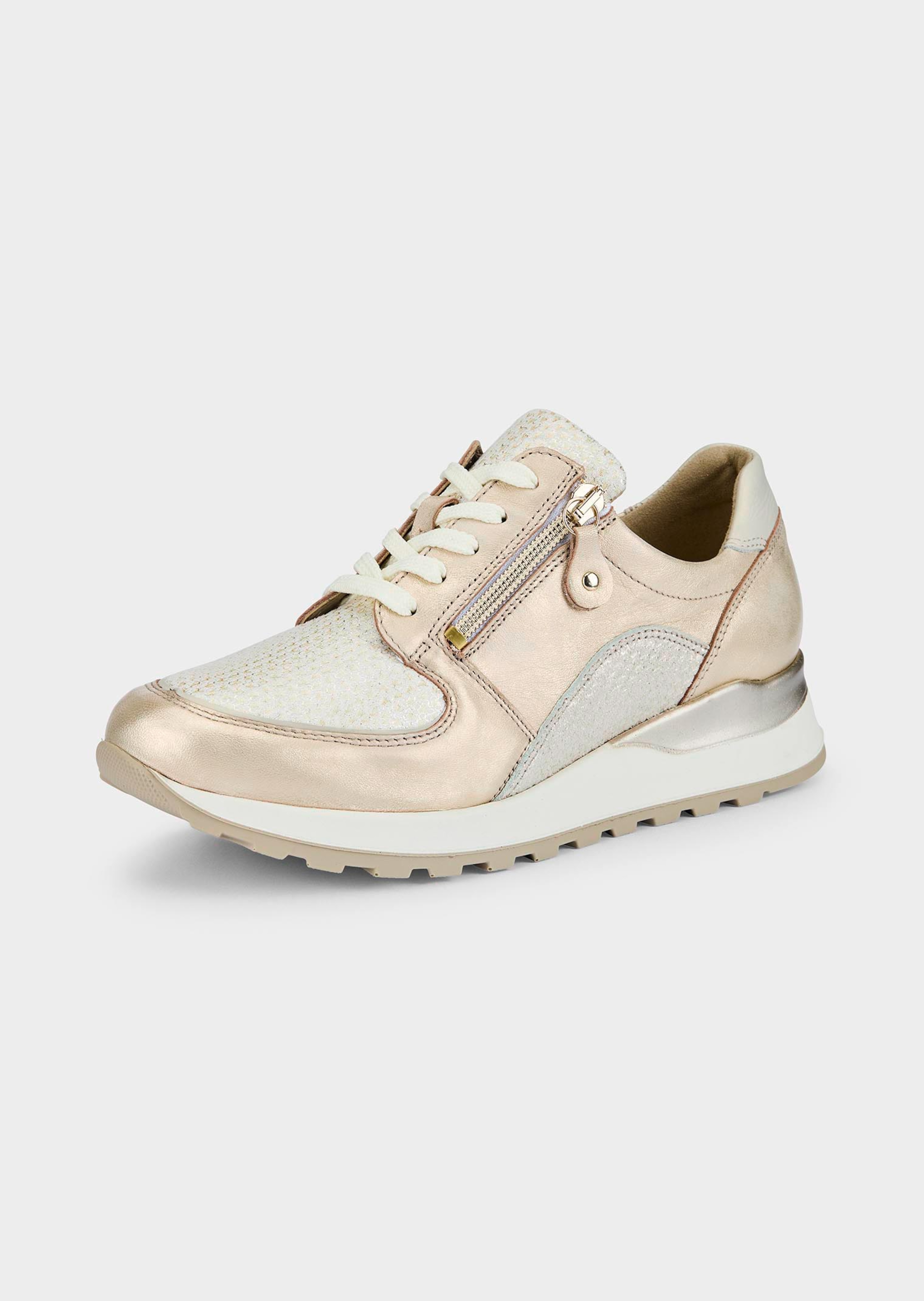 Hallux-Sneaker in Leder-Textil-Mix