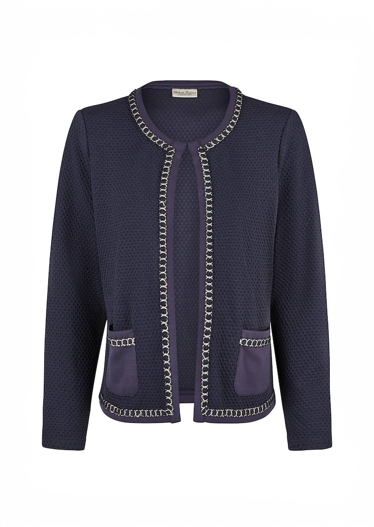 Cardigan avec finition gansée