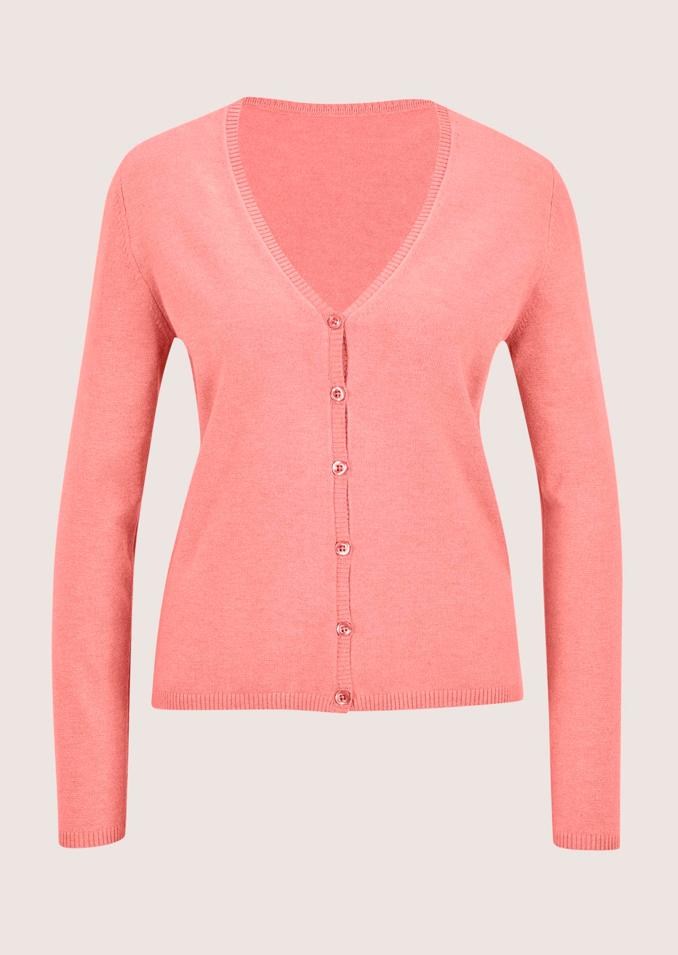 Feinstrick-Cardigan mit Modal in apricot melange MADELEINE Mode