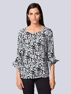 Druckbluse mit grafischem Dessin thumbnail 2