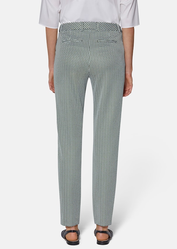 Slim jacquard trousers with a minimalist design 2