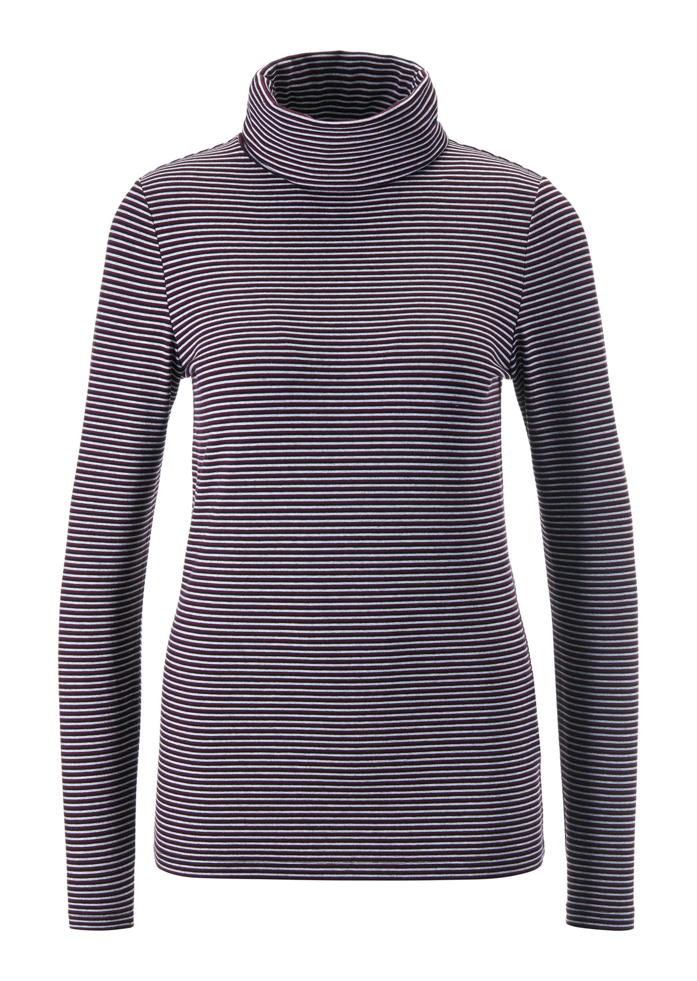 Rollkragenshirt im Ringel-Look