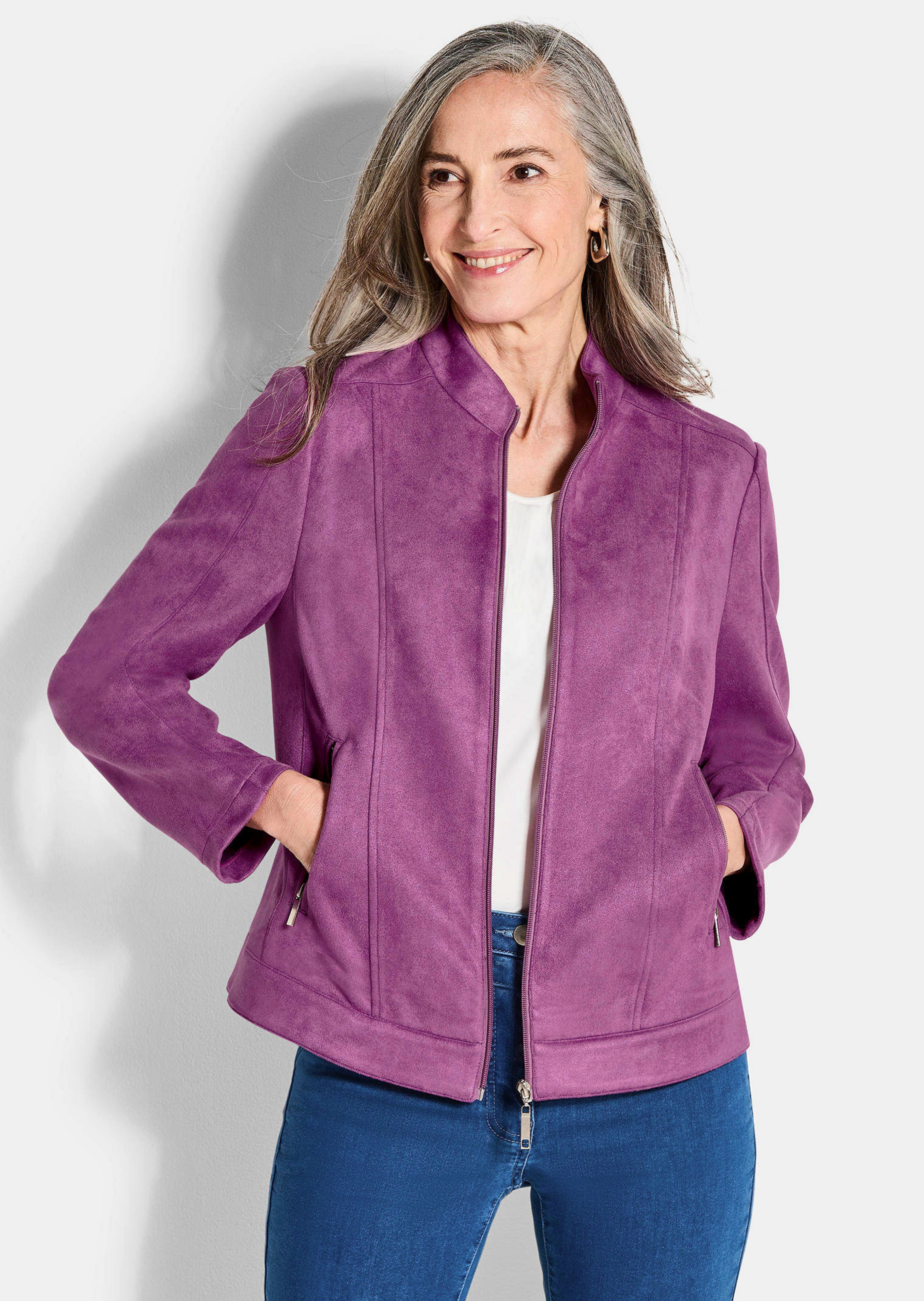 Jacke in Lederoptik