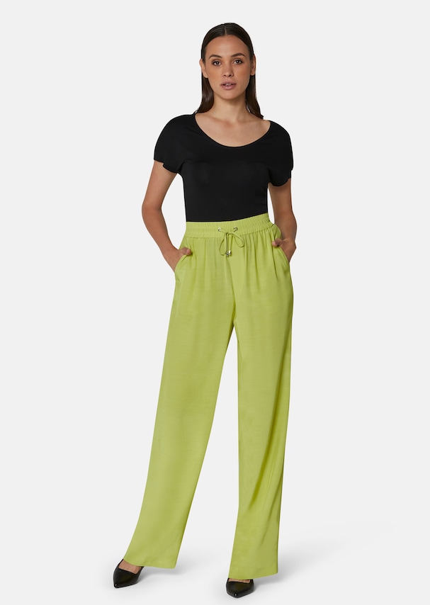 Trousers in silky, shiny viscose 1