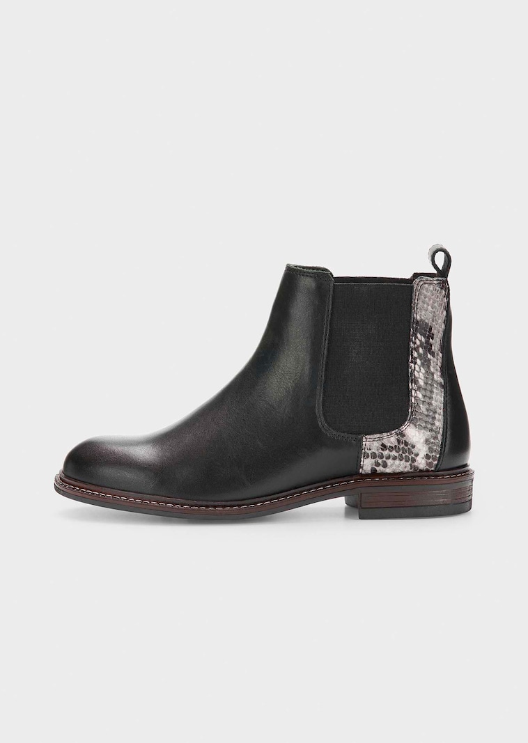Chelsea-boots in slangenlook