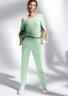 Kurzarm-Pullover aus Milano-Strick thumbnail 2