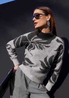Jacquard-Pullover mit Stehkragen thumbnail 7